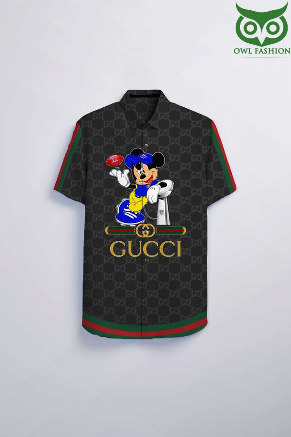 Gucci Mickey football Limited Edition 3D Full Printing Hawaiian Shirt