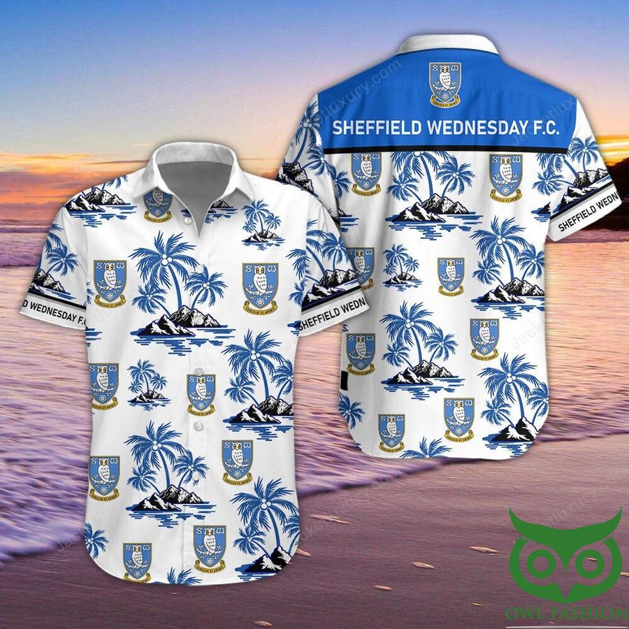Sheffield Wednesday Button Up Hawaiian Shirt