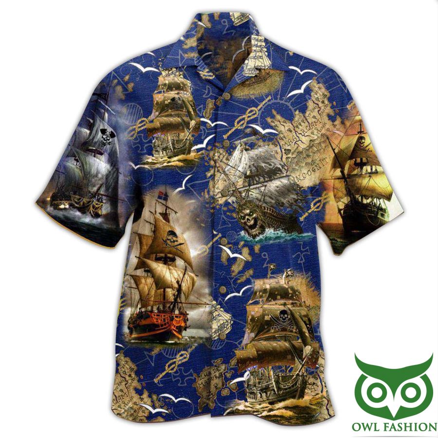 Amazing pirate skull unisex hawaiian shirt