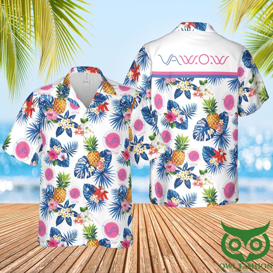 VA W.O.W. Condoms Pink and Blue Hawaiian Shirt