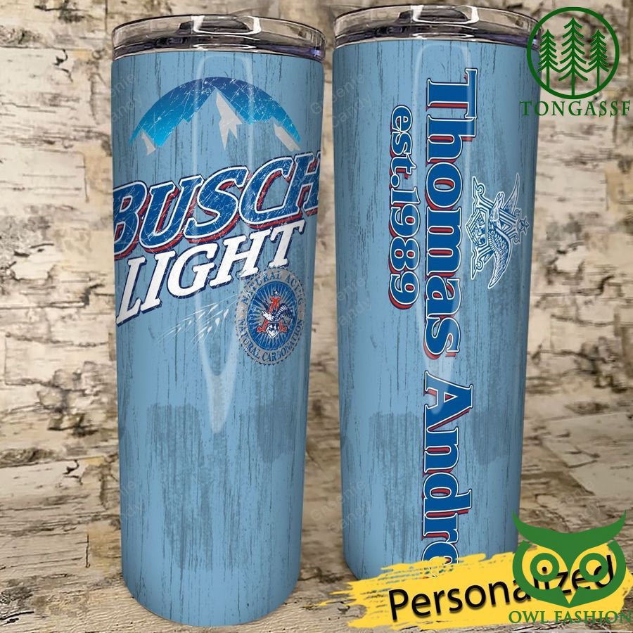 Personalized Busch Light Ice Mountain Skinny Tumbler