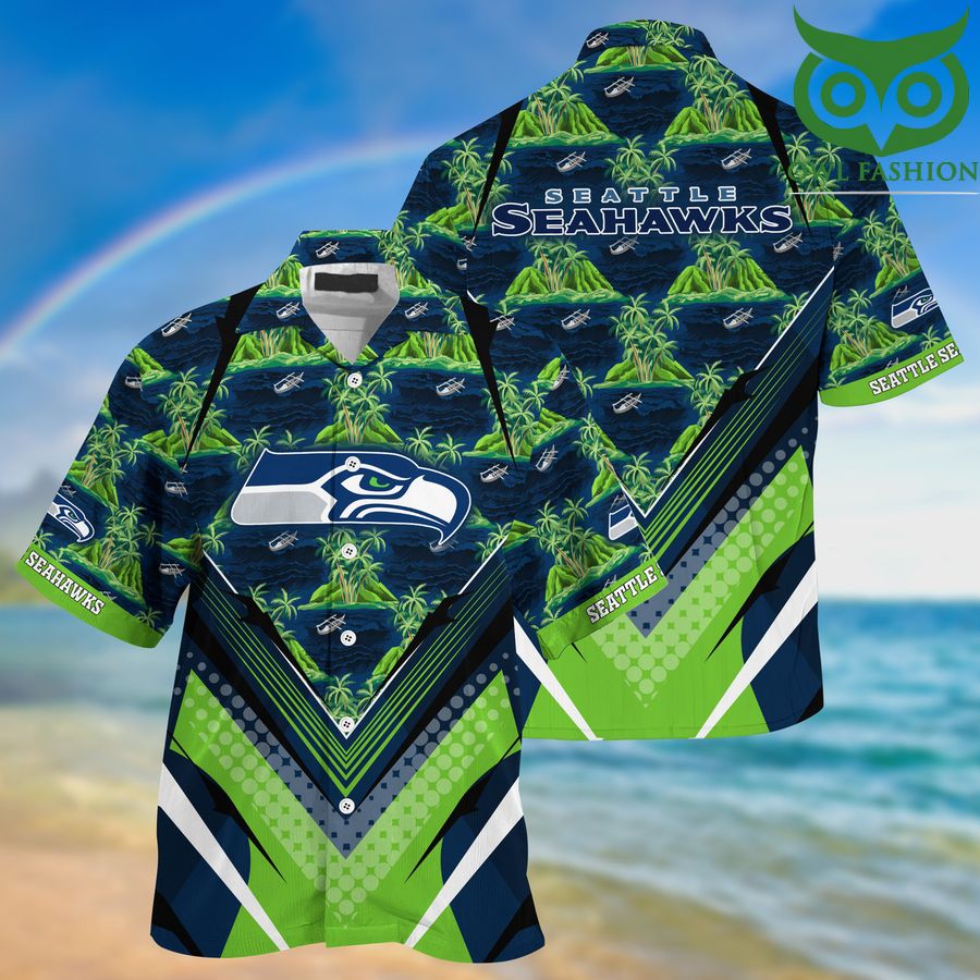 Seattle Seahawks Tropical Summer Hawaiian Shirt - Owl Fashion Shop