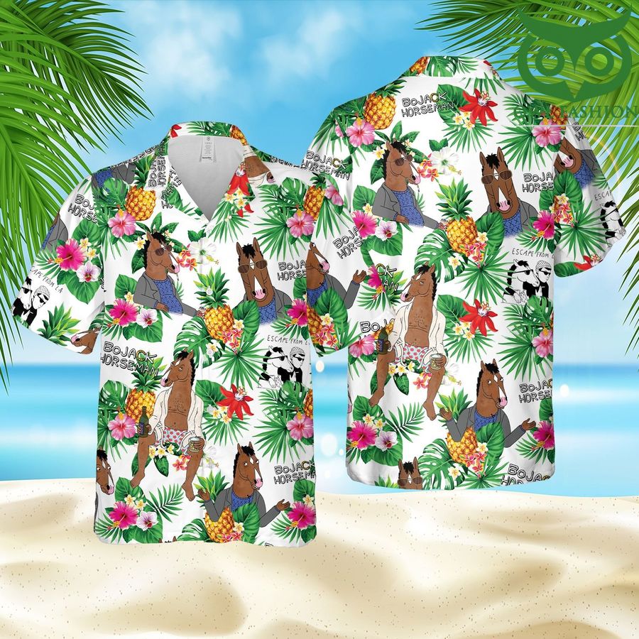 Boja Horse films Aloha Hawaii Beach Hawaiian Shirt 
