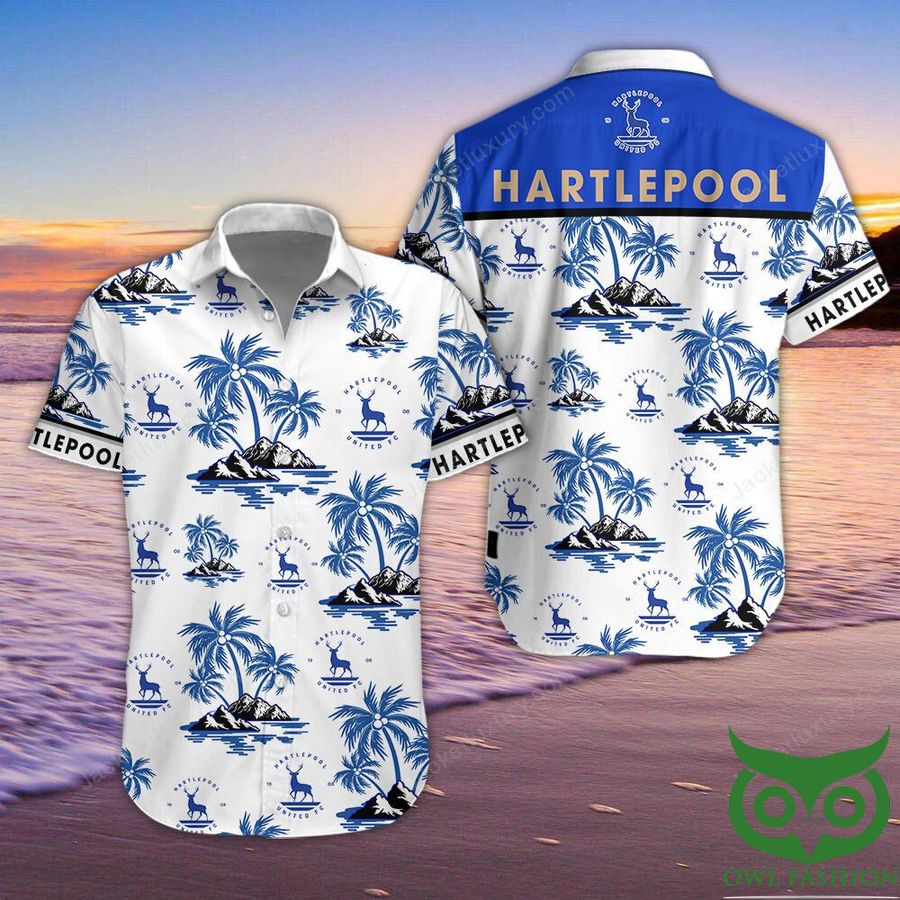 Hartlepool United Button Up Shirt Hawaiian Shirt
