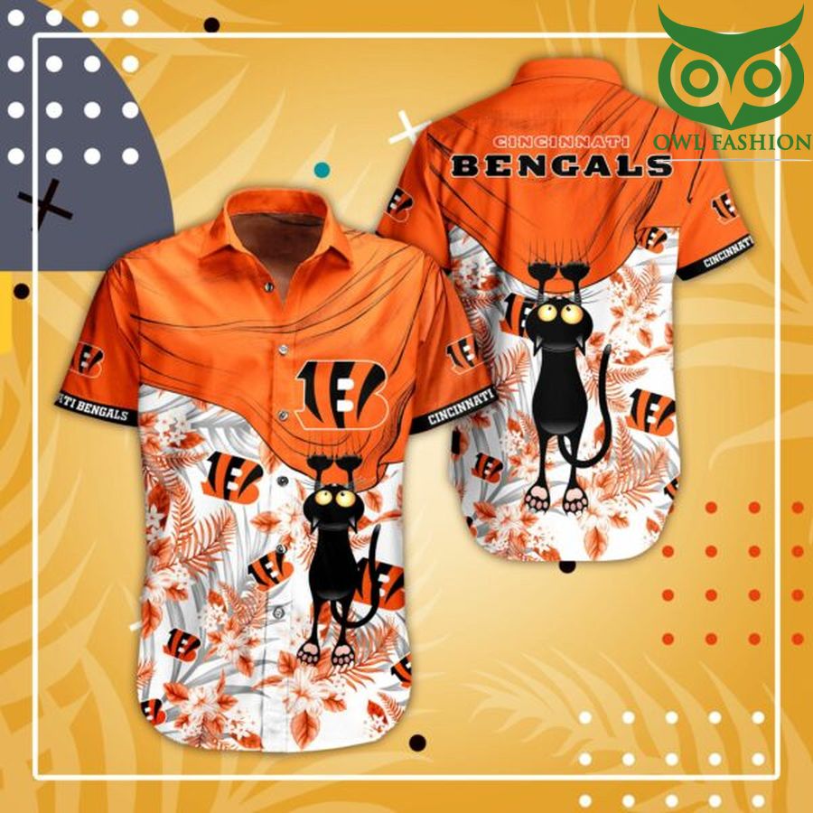 NFL Cincinnati Bengals black cat lovely Hawaiian Shirt 