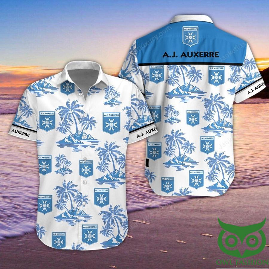 AJ Auxerre Short-Sleeve Hawaiian Shirt