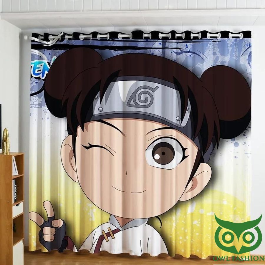 Anime Naruto Lovely Tenten Blink An Eye Window Curtain