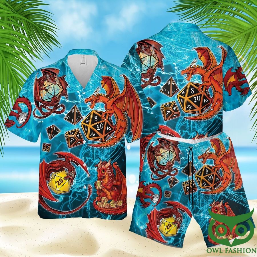 Dungeons and Dragons Ocean Blue Hawaiian Shirt Shorts