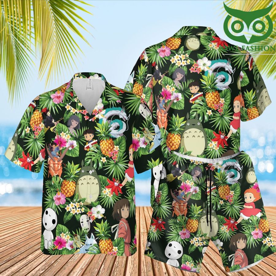 Studo Ghilbi anime 3D Hawaii Shirts Shorts summer