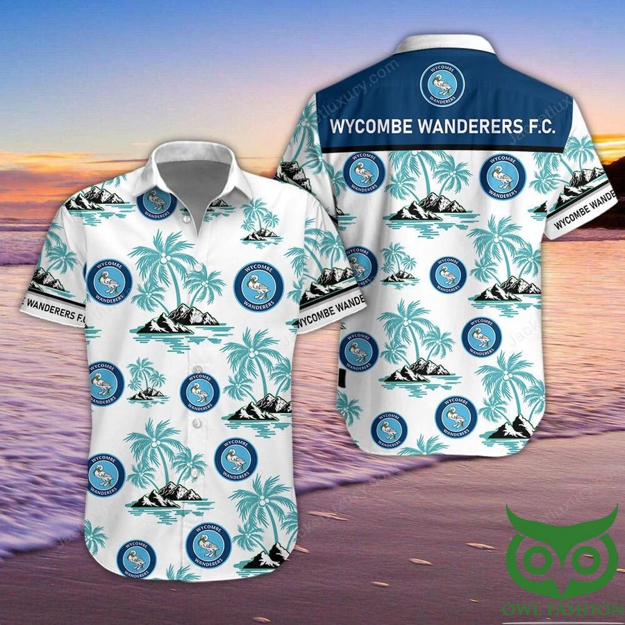 Wycombe Wanderers Button Up Hawaiian Shirt