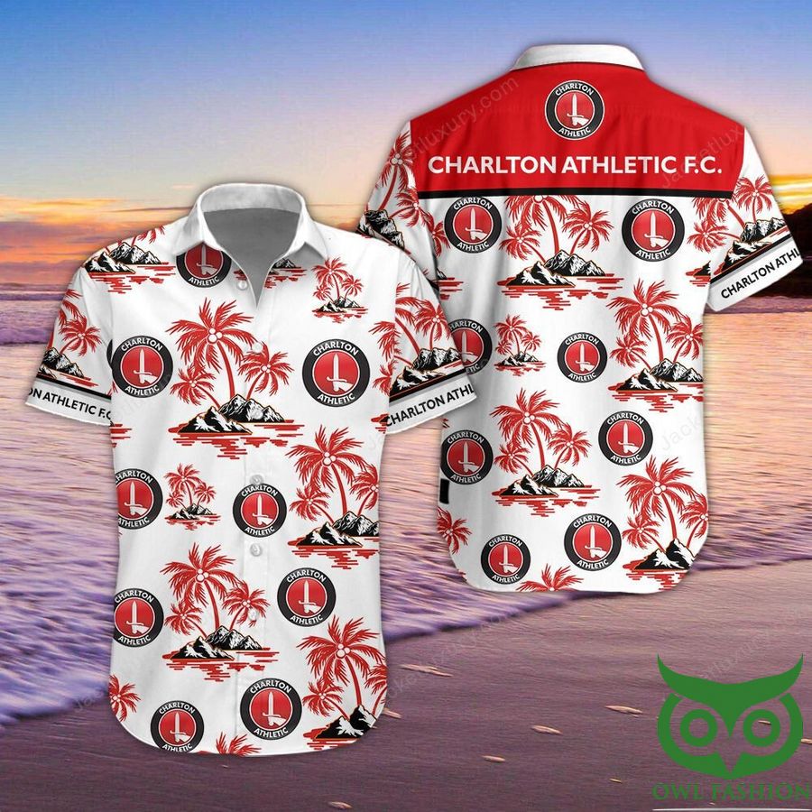 Charlton Athletic Button Up Hawaiian Shirt