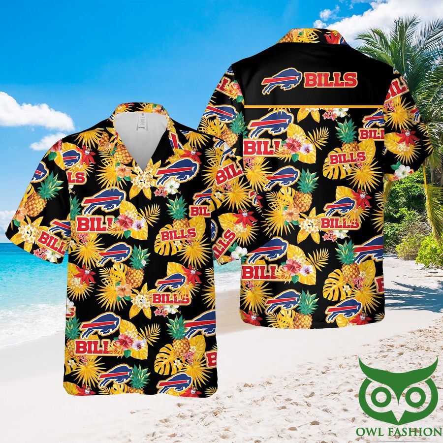NFL Buffalo Bills Tropical Pineapple Hawaiian Shirt Shorts