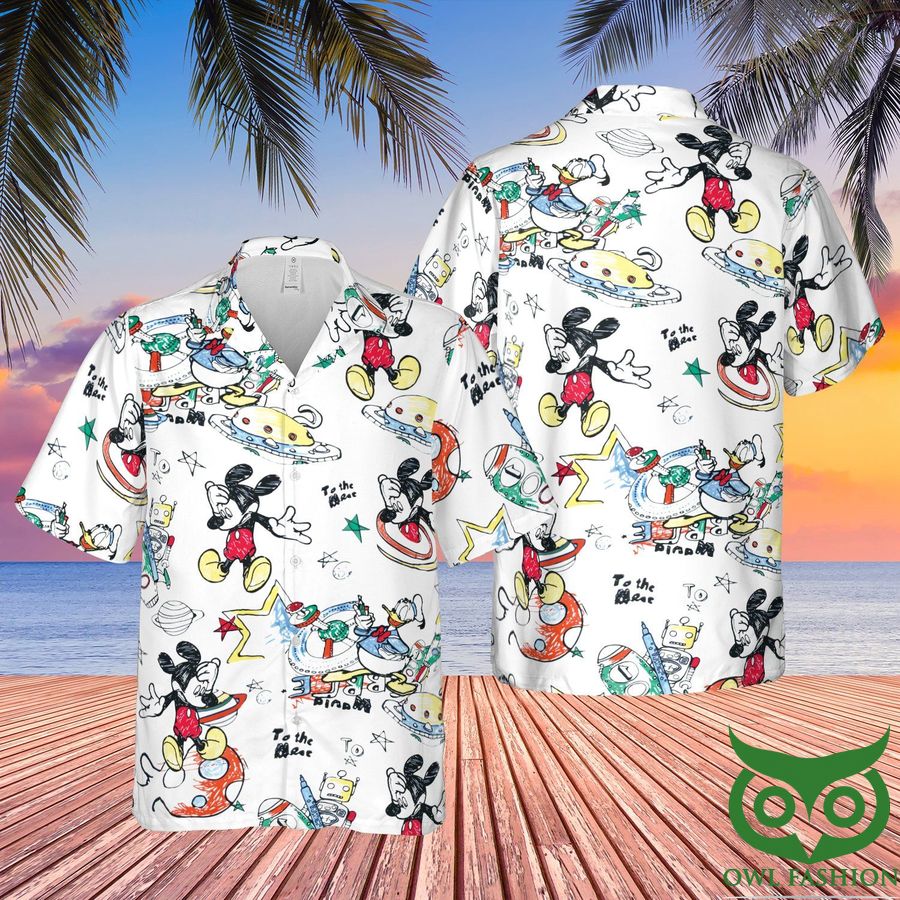 New Trendy Mickey Mouse Cartoon Hawaiian Shirt