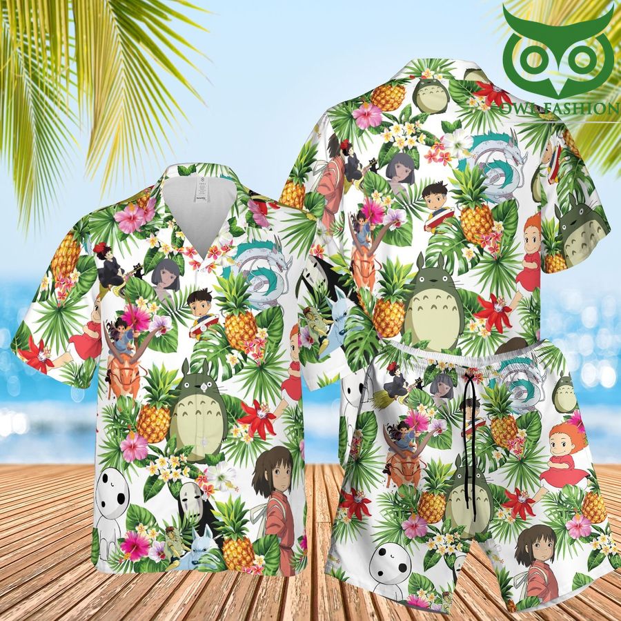 Studo Ghilbi anime Aloha 3D Hawaii Shirts Shorts summer