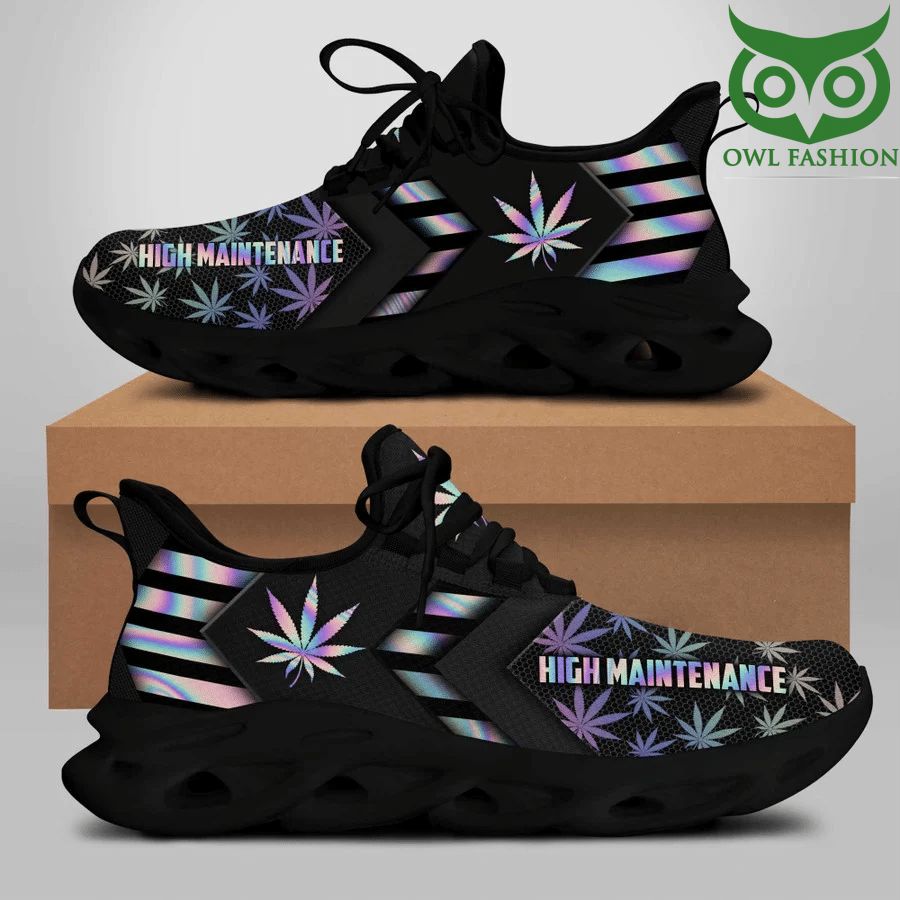 420 weed high maintenance hologram Custom max soul Sneaker