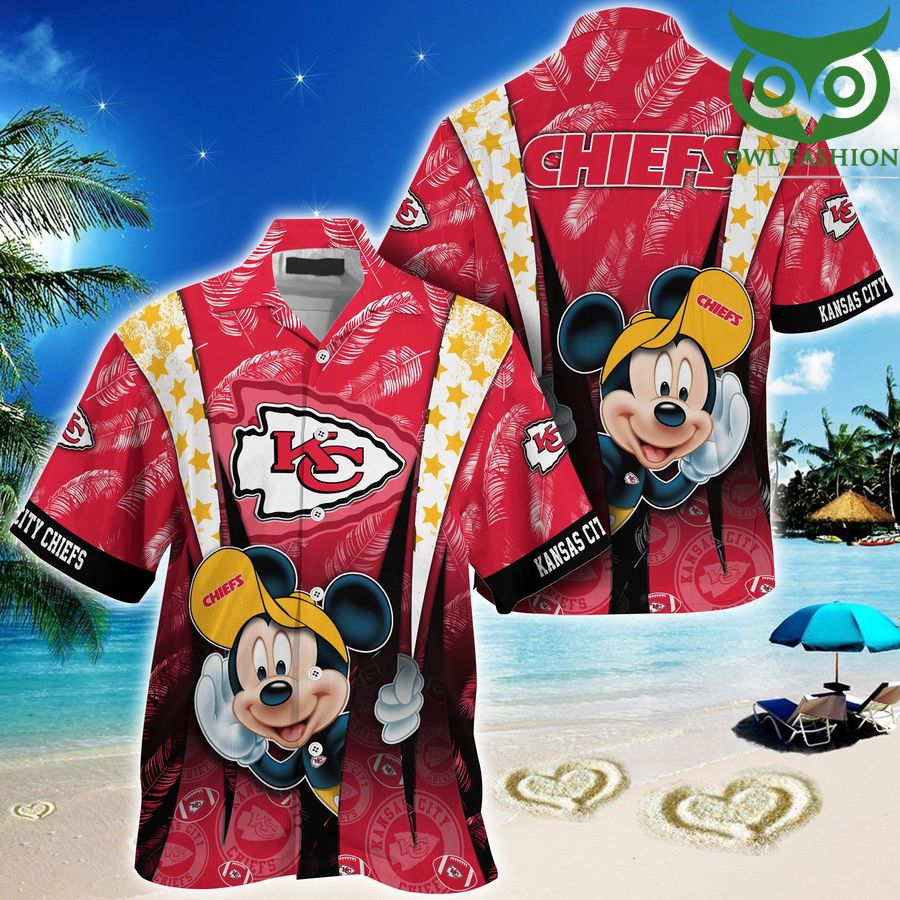 Kansas City Chiefs NFL Mickey floral Summer Hawaiian Shirt 
