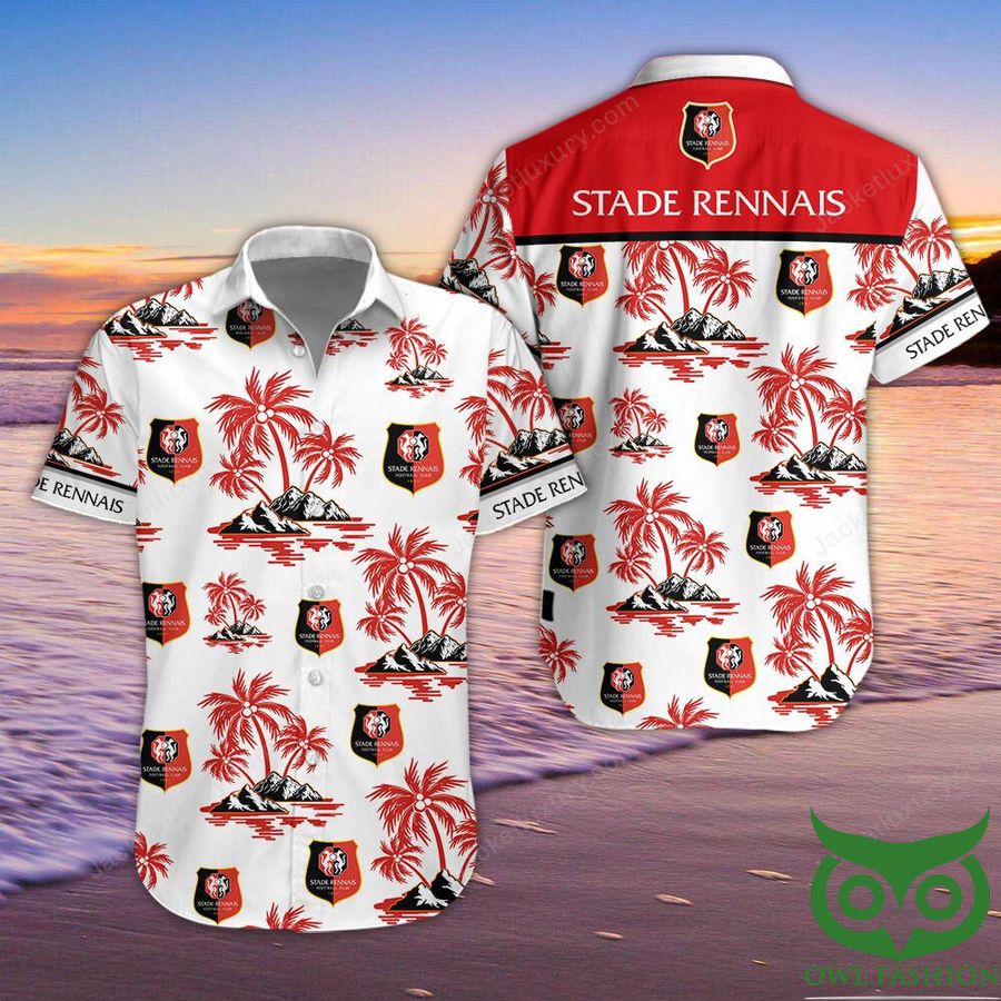 Stade Rennais F.C Short-Sleeve Hawaiian Shirt