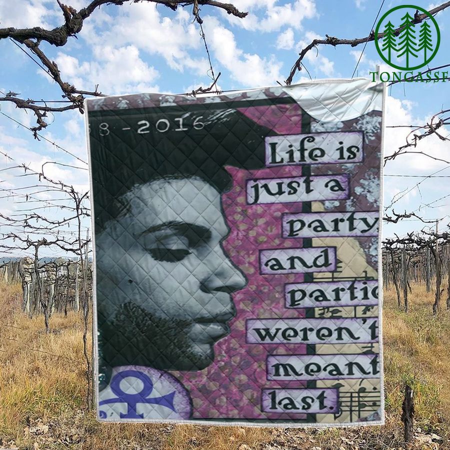 24 The Artist Prince life is just a party quilt blanket premium