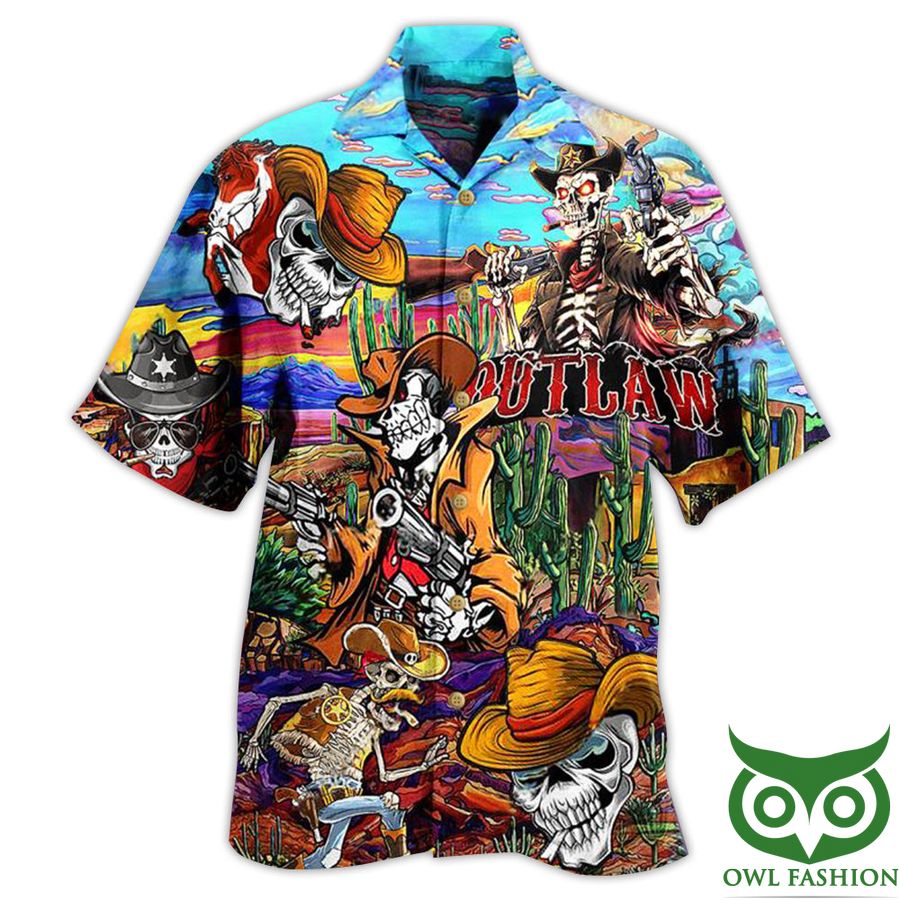 Cowboy Pirates Skull Love Life Limited Hawaiian Shirt