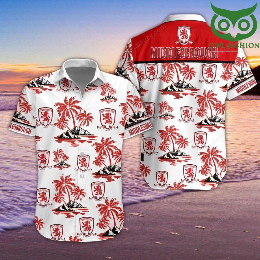 EFL Championship Middlesbrough F.C Hawaiian Shirt Summer Shirt 