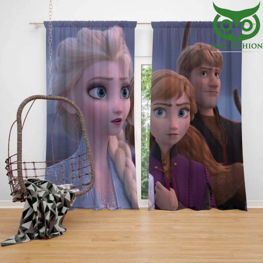 Frozen 2 Movie AnnaElsaKristoffShower Curtain Waterproof Bathroom Sets Window Curtains Home Decor