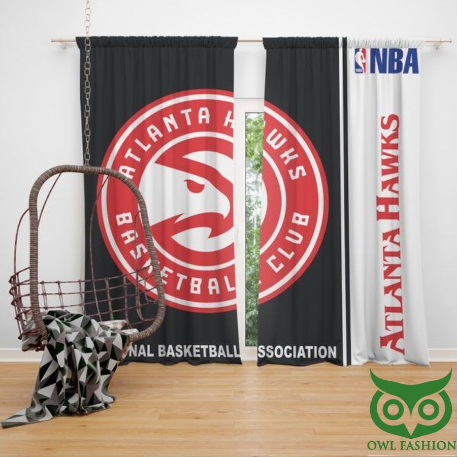 NBA Atlanta Hawks Basketball Team Logo Window Curtain