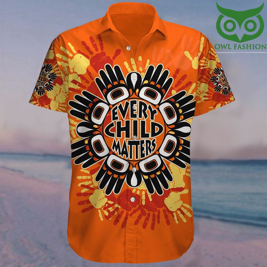 Every Child Matter Hawaii Shirt September 30 Orange Shirt Day Indigenous Button Up Shirt