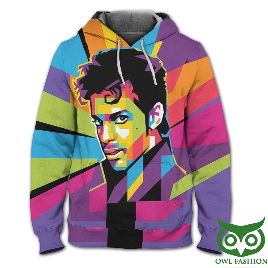The Artist Prince Face Colorful 3D Hoodie