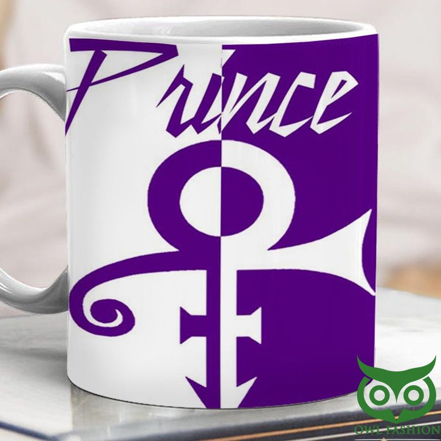 The Artist Prince Half Purple Half White Mug