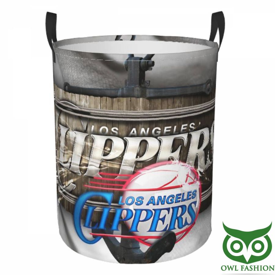 LA Clippers Circular Hamper Balls Laundry Basket