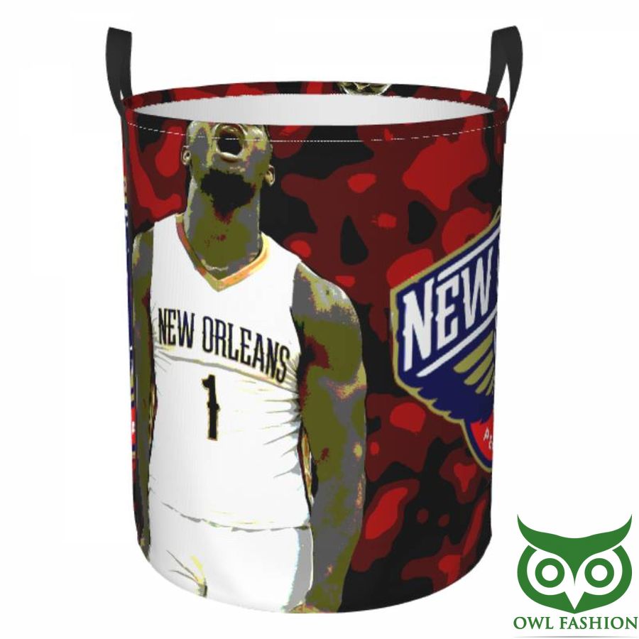 NBA New Orleans Pelicans Circular Hamper Team Player Laundry Basket