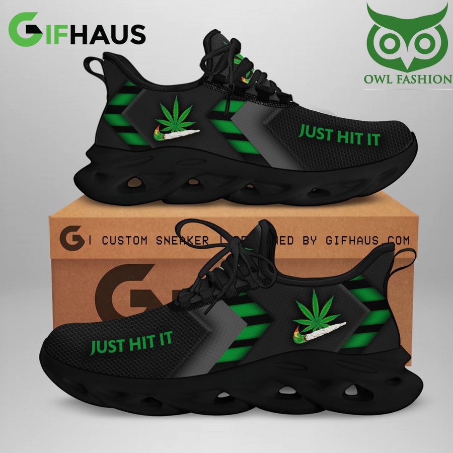 Weed cannabis Just hit it single green line Max Soul Sneaker