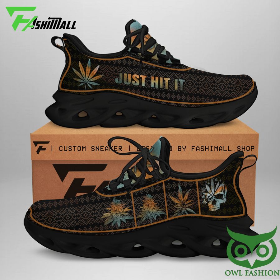 Just Hit It Ancient Pattern Weed Leaf Max Soul Sneaker
