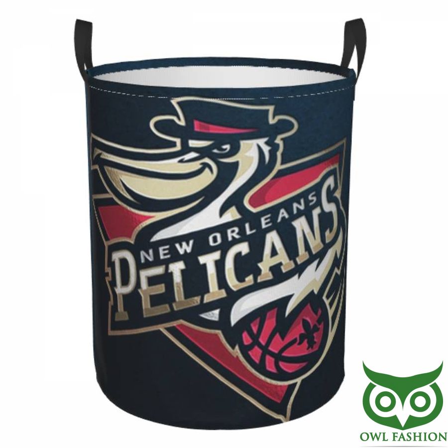 NBA New Orleans Pelicans Circular Hamper with Logo Laundry Basket