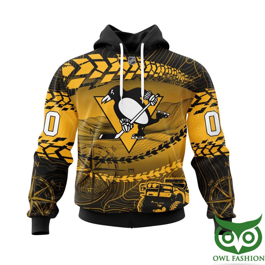 83 Custom Name Number Pittsburgh Penguins NHL Off Road Style 3D Shirt