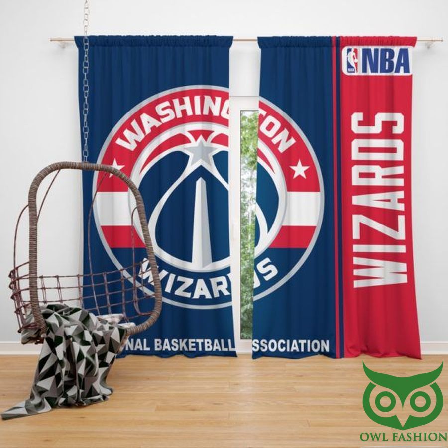 7 NBA Washington Wizards Team Logo Bedroom Window Curtain