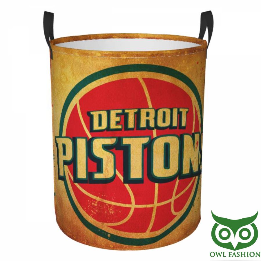 NBA Detroit Pistons Circular Hamper Yellow Laundry Basket