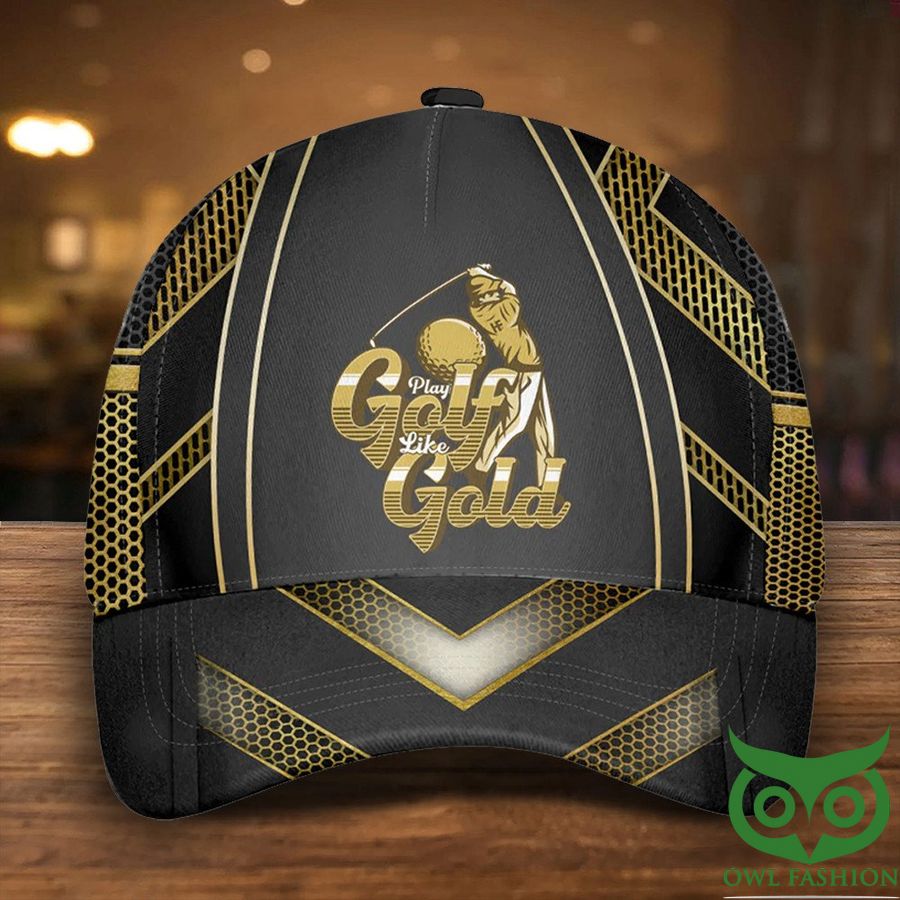 Play Golf Like Gold Classic Cap Mens Baseball Cap Best Gifts For Golf Lovers For Him
