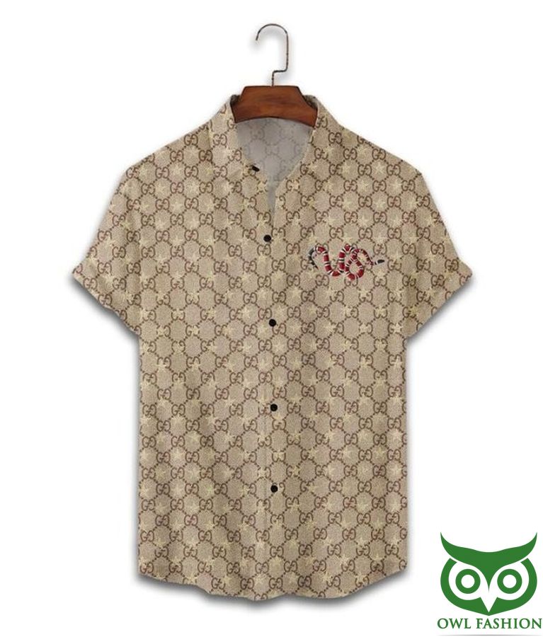 Limited Edition Gucci Monogram Snake Hawaiian Shirt Shorts