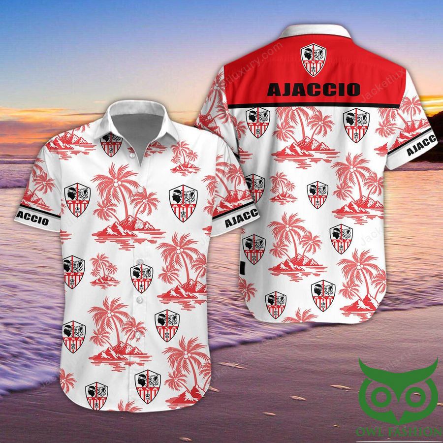 AC Ajaccio Short-Sleeve Hawaiian Shirt