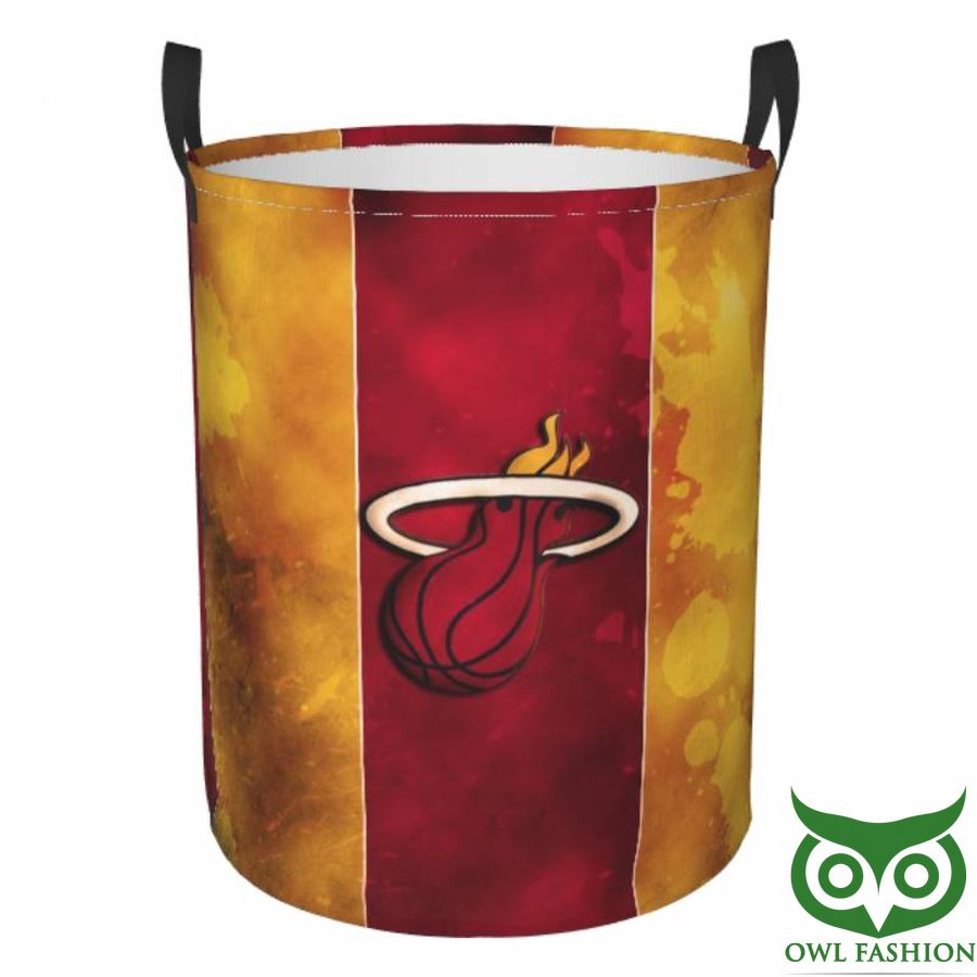 Miami Heat Circular Hamper Fire Red Laundry Basket