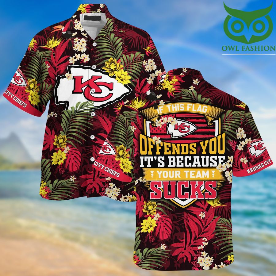 NFL Kansas City Chiefs if this flag offend you Hawaiian shirt summer