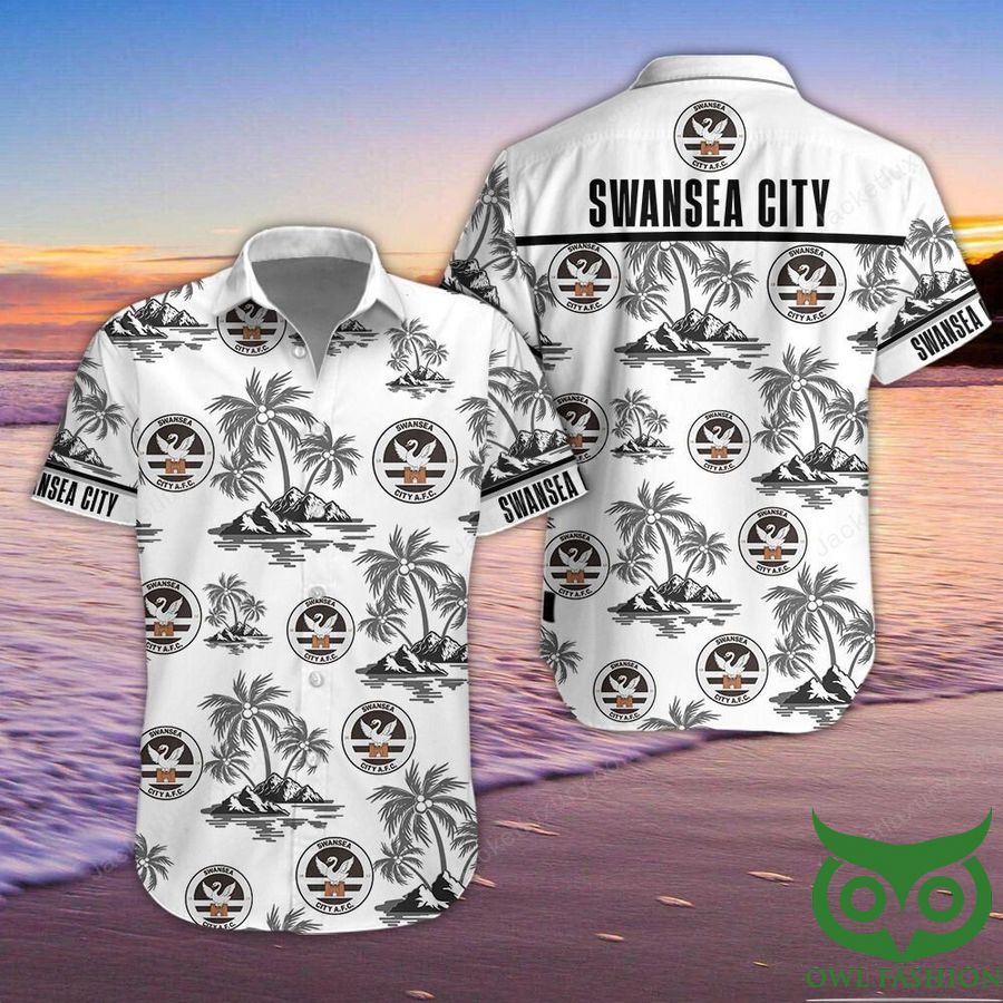 Swansea City A.F.C Button Up Shirt Hawaiian Shirt