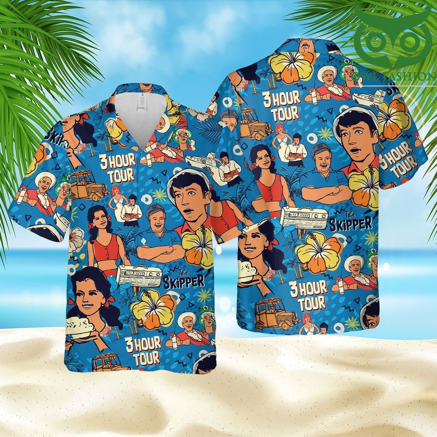 The Skippers The Skipper's Three Hour Tour Hawaii Style Summer Beach Hawaiian Shirt 