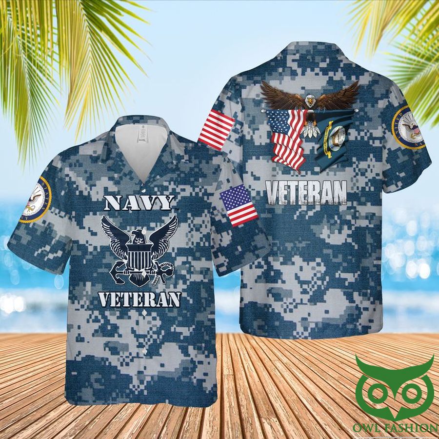 US Navy Veteran Hawaiian Shirt
