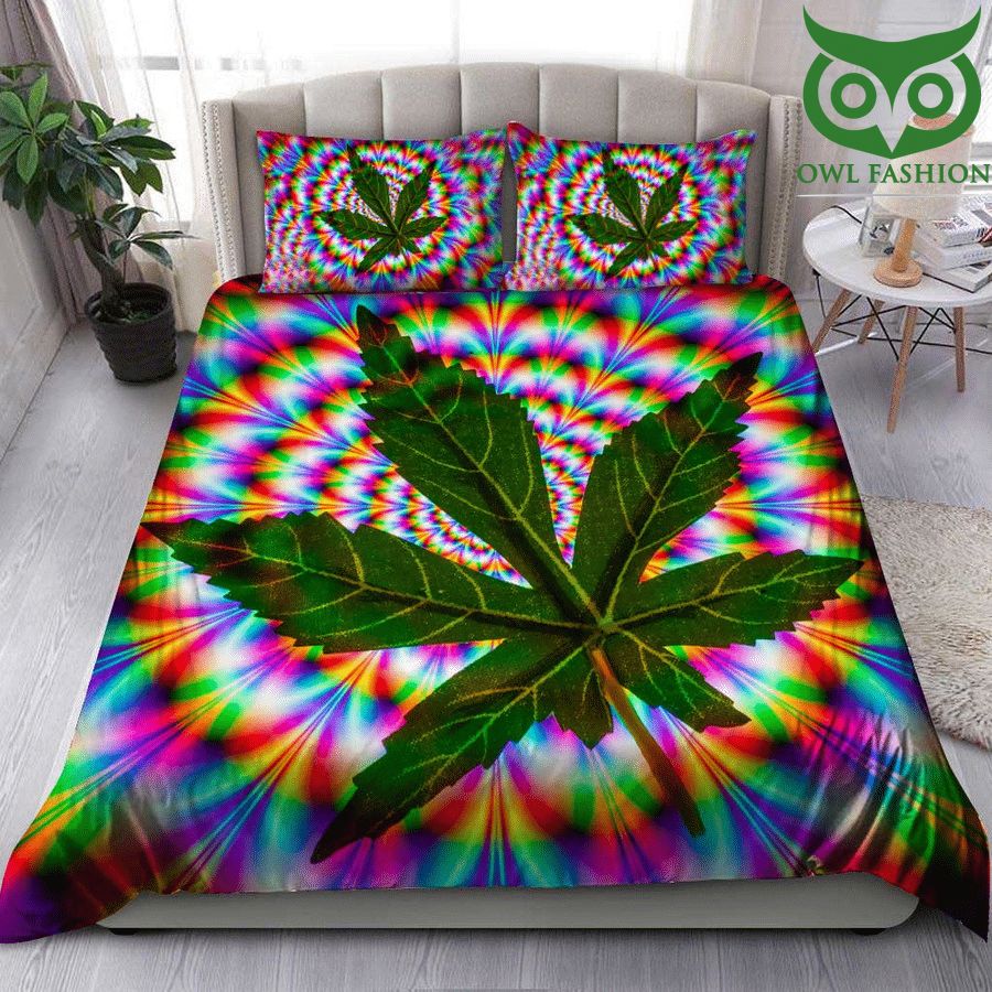 Weed cannabis kaleidoscope Bedding Set
