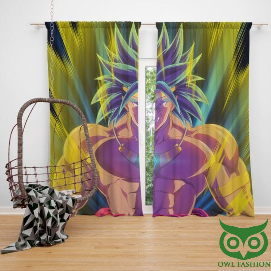 Broly Dragon Ball Japanese Anime Bedroom Window Curtain