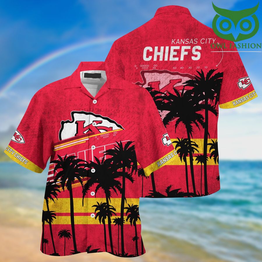 Kansas City Chiefs NFL palm trees red Summer Hawaiian Shirt 