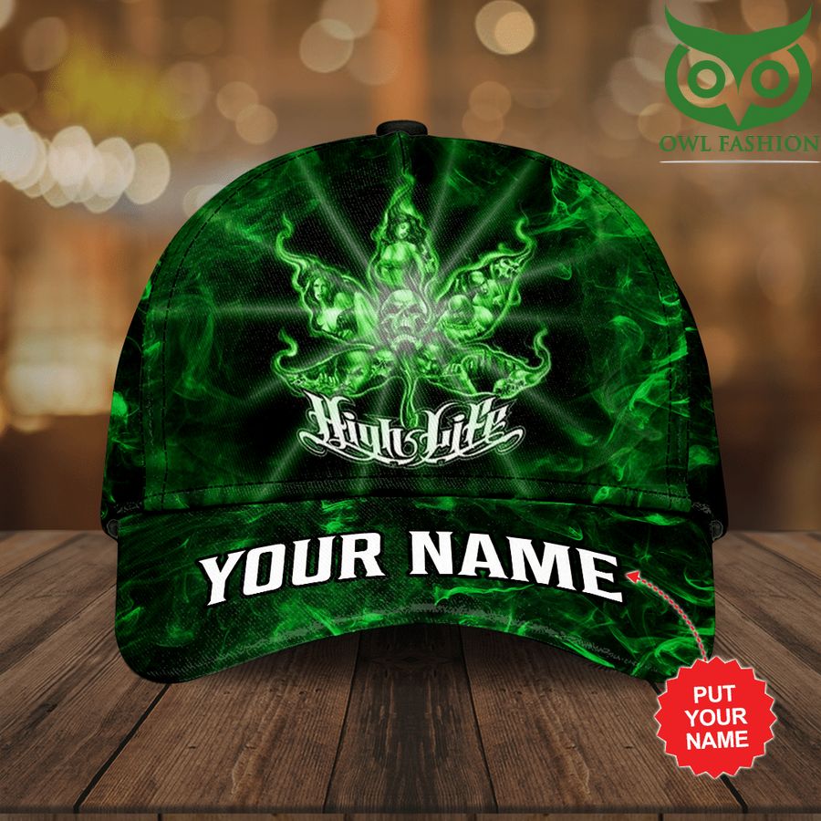 Personalized Weed High Life green Classic Cap