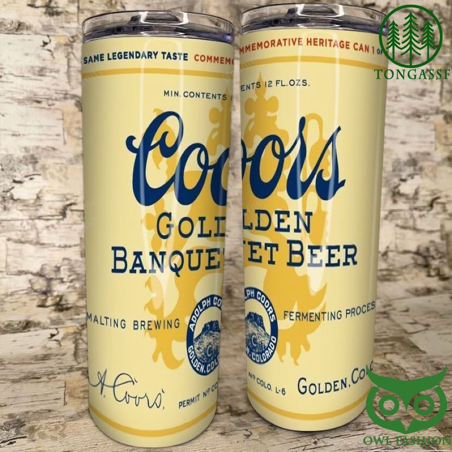 Personalized Beer Coors Golden Banquet Skinny Tumbler